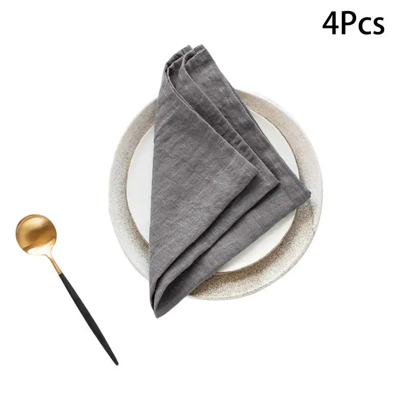 1 Party Table Decor Placemats House Warming 40x40cm Cotton Napkin Qme darkgray 36x45 4pcs 0