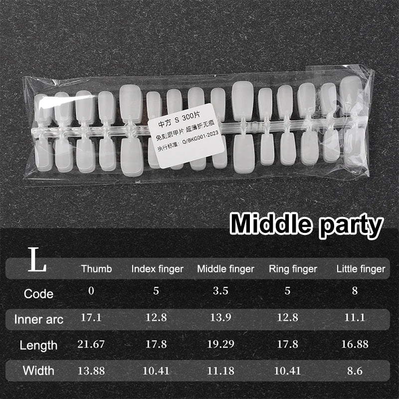 Bag Fake Nail Tips Matte Coverage Transparent False Nails Gel