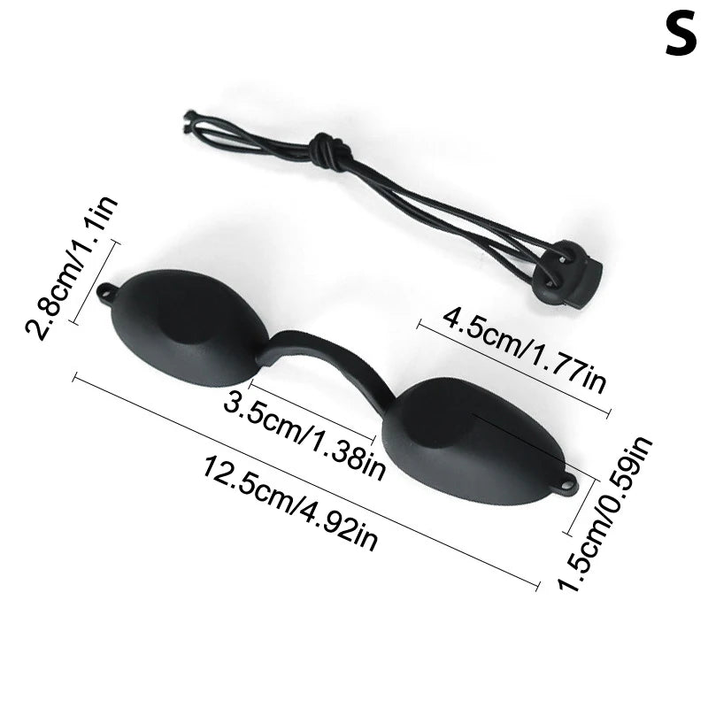Silicone Protective Eye Goggle IPL Laser LED UV Lamp Treatment Qme S Black