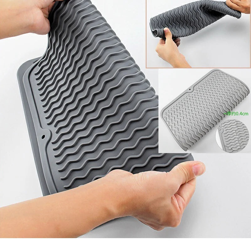 Silicone Dish Drying Mat 40 X Large Counter Draining Sink Trivet Qme