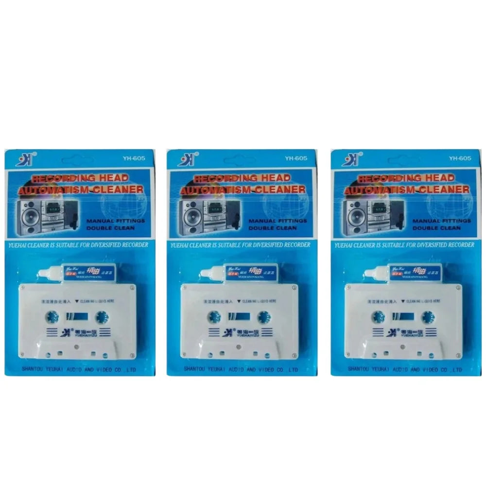 Tape Cleaner Tape Recorder Cleaning Tape Line Audio Head Tape Cassette Wet/Dry Tape Head Player Cassette Cleaner Qme C