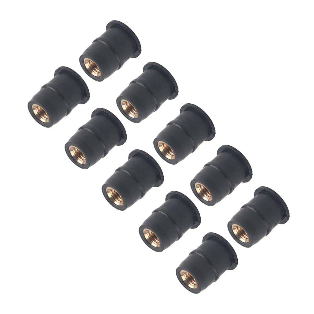 M5 Rubber Well Nuts 5mm/0.2in Metric Motorcycles Bolts Wellnut Rubber Well Nuts Well Nuts Kit Bolts Qme