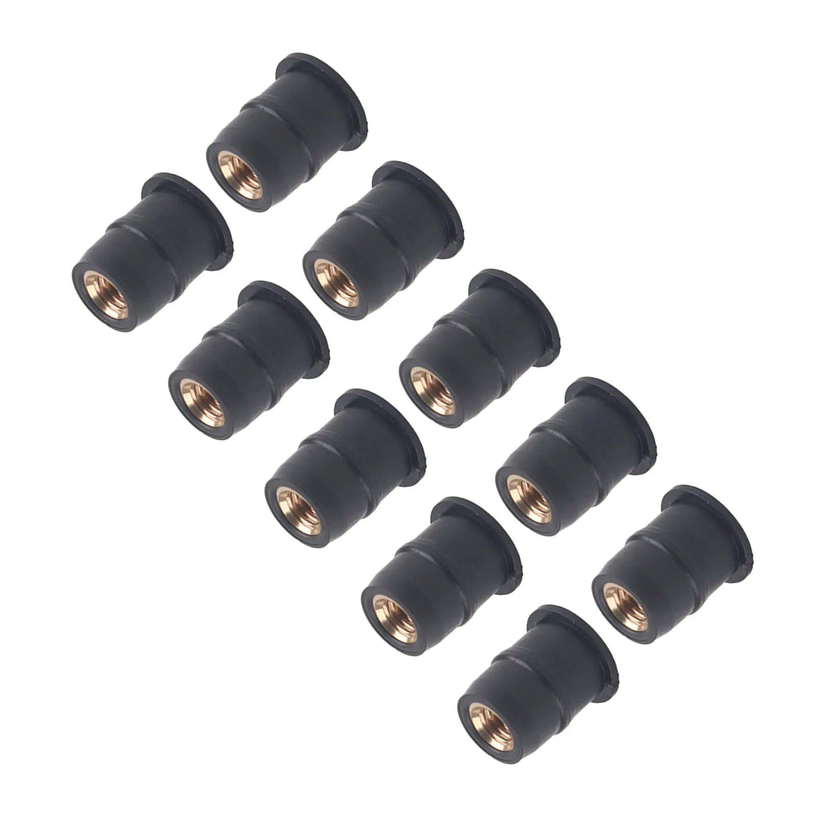 M5 Rubber Well Nuts 5mm/0.2in Metric Motorcycles Bolts Wellnut Rubber Well Nuts Well Nuts Kit Bolts Qme