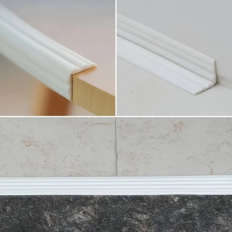 Self adhesive PVC corner protection strip, flexible plastic edge protection, suitable for indoor/outdoor wall corners, living ro Qme