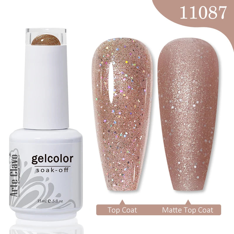 Arte Clavo Gel Nail Polishes Pink Nude Hybrid Lak Manicure Qme 11087