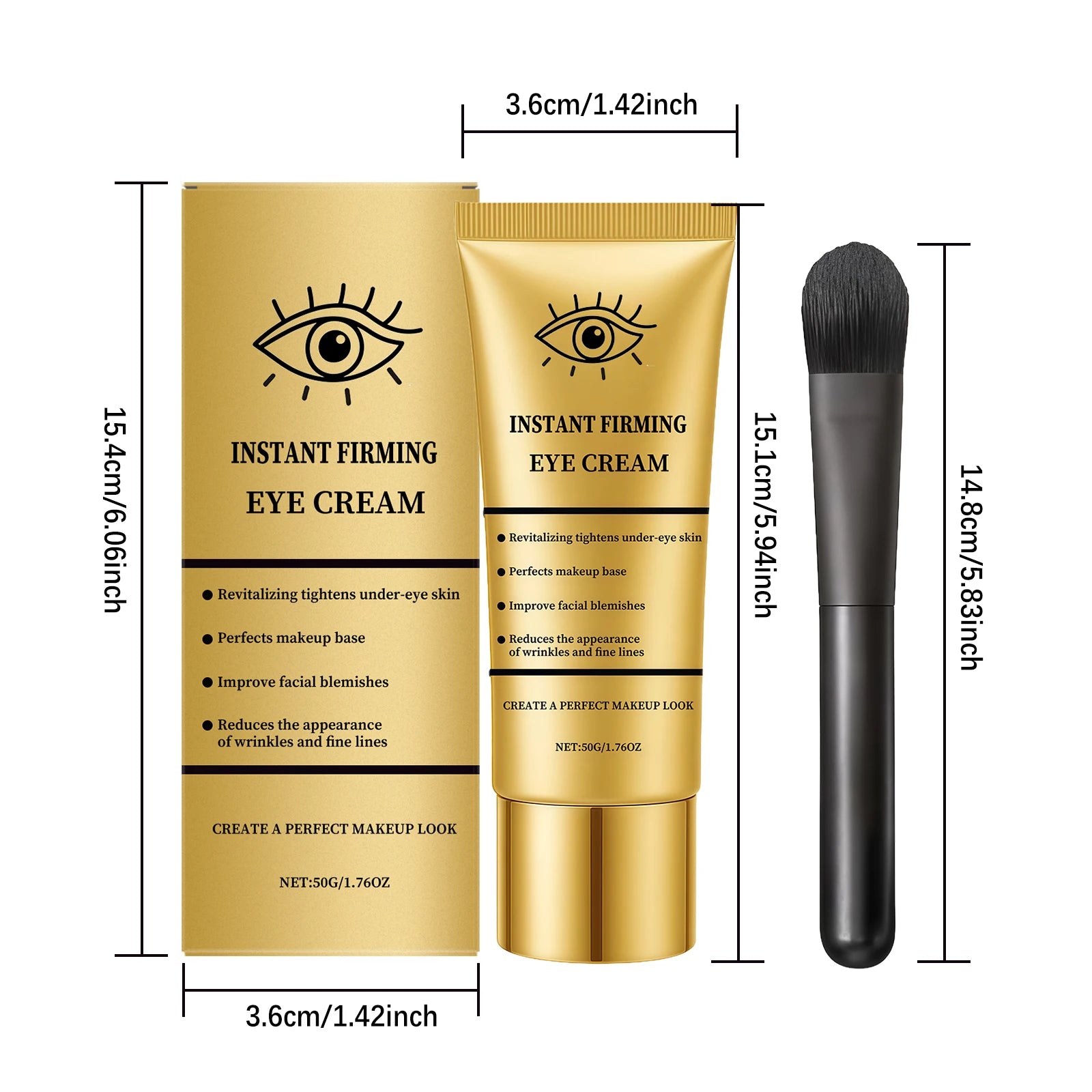 Firming Lifting Eye Cream Anti Wrinkle Moisturizing Removing Eye Bags Anti Puffiness Dark Circles Removal Firming Eye Care Qme Eye Cream 50g