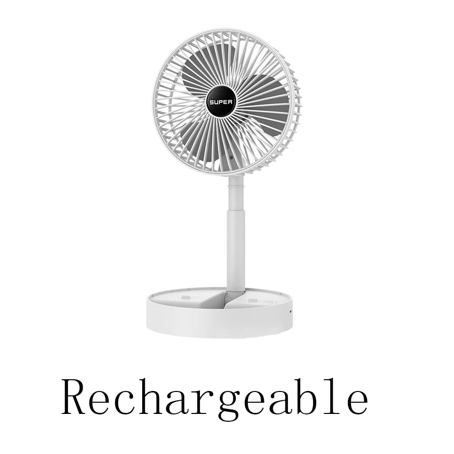 Mini Adjustable Mini Fan Small Cooling Handy Desk Home Office Table Battery USB Rechargeable Portable Electric Fan Qme Rechargeable 1