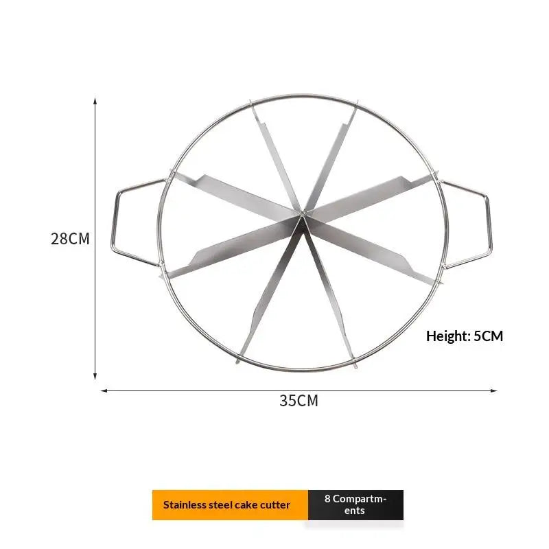 Cutter Slicer Stainless Steel Pastry Portion Marker Pizza Pie Divider Qme 8 grids