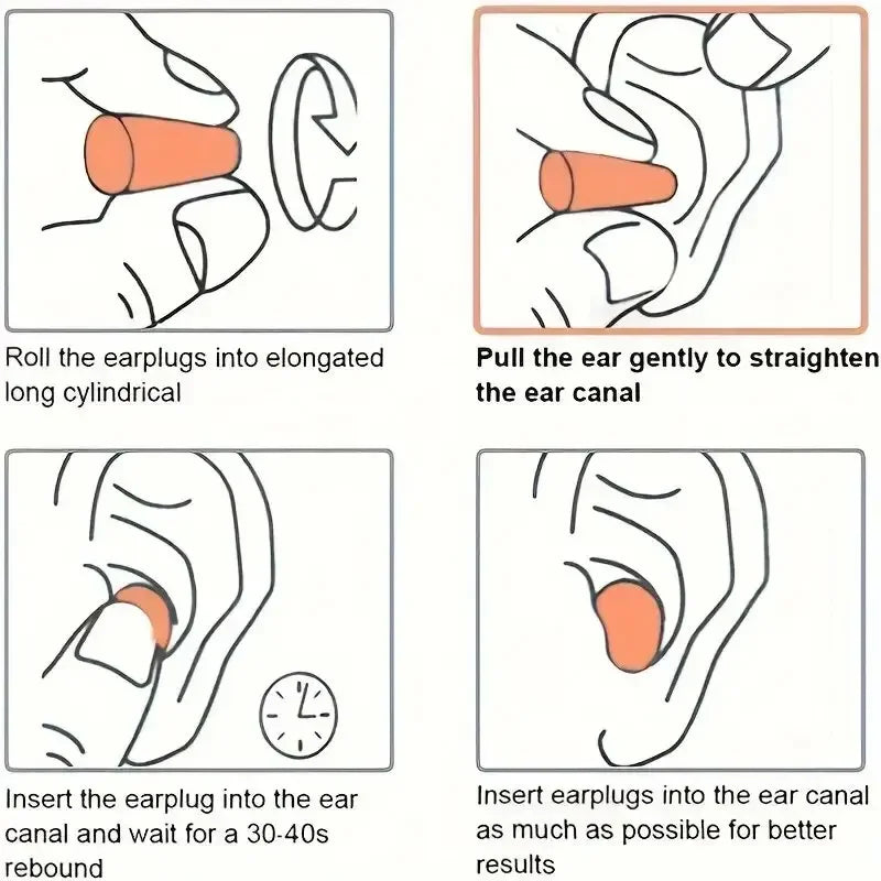 50/20/10 Pairs Anti Noise Earplugs Work Study Sleep Travel Aircraft Noise Reduction Soft Foam Earplugs Separately Packaged Qme