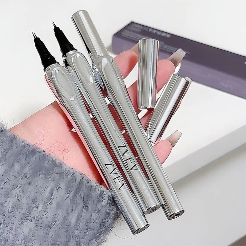 Ultra-fine 2 Point Eyebrow Pencil Liquid Wild Eyebrow Tattoo Easy To Grip Pen Waterproof 2 Fork Silkworm Brow Pen Eyes Makeup Qme