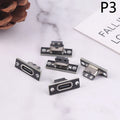 5Pcs USB 3.1 Type C Socket With Screw Fixing Plate Type-C USB Jack 3.1 Type-C 2Pin 4Pin Female Connector Jack Charging Port Qme style 3