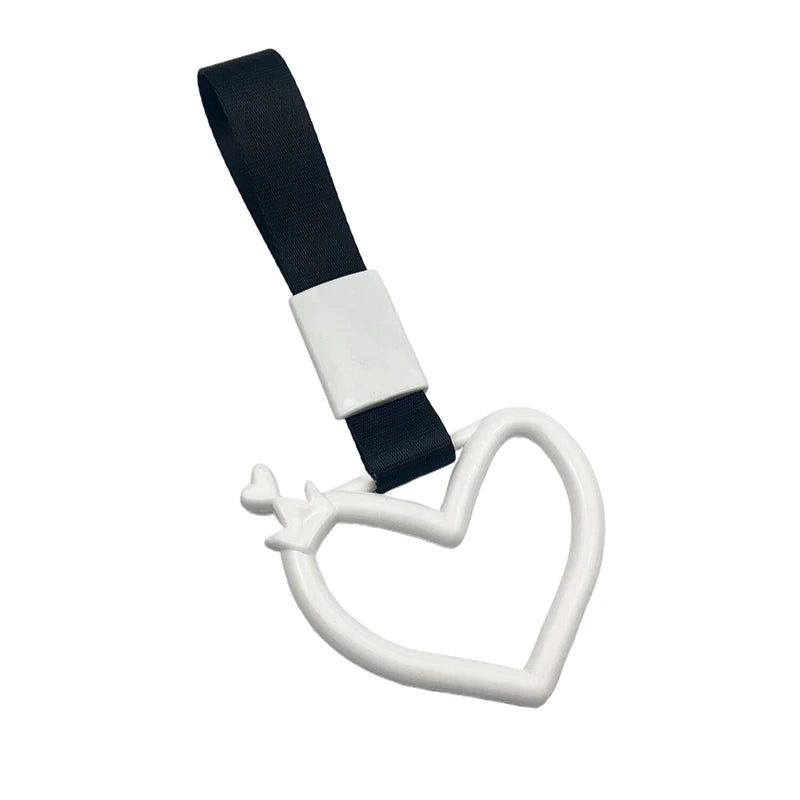 Colorful Car Tow Strap Tsurikawa Ring Heart JDM Train Bus Handle Hand Qme A1