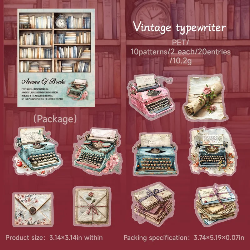 20 pcs/pack Book Frame Label PET Sticker Scrapbooking Collage Materials DIY Decor Junk Journal Aesthetics Stationery Sticker Qme B