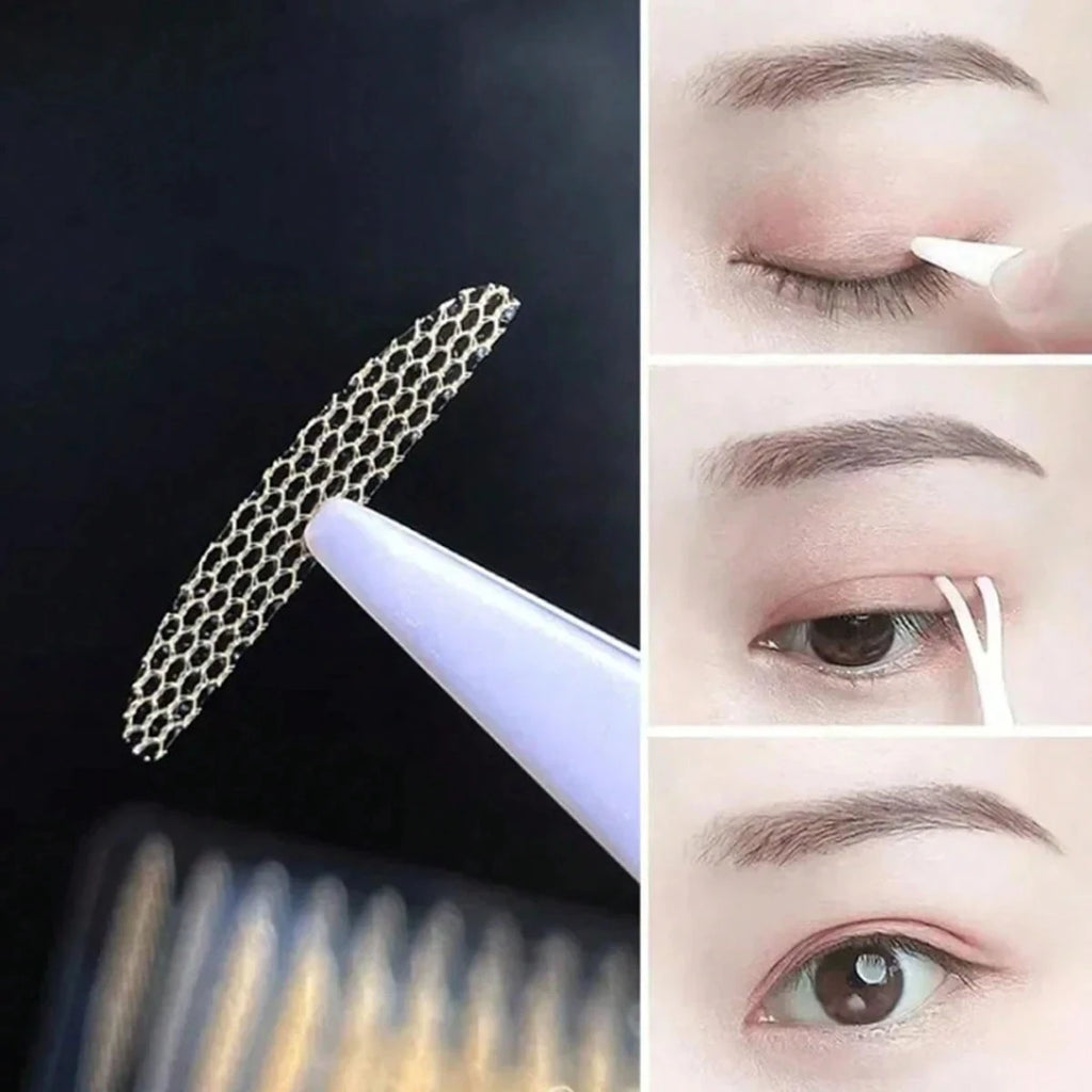 240Pcs Invisible Double Fold Eyelid Tape Sticker Lace Nature Clear Beige Stripe Self-adhesive Natural Eye Makeup With Tools Qme