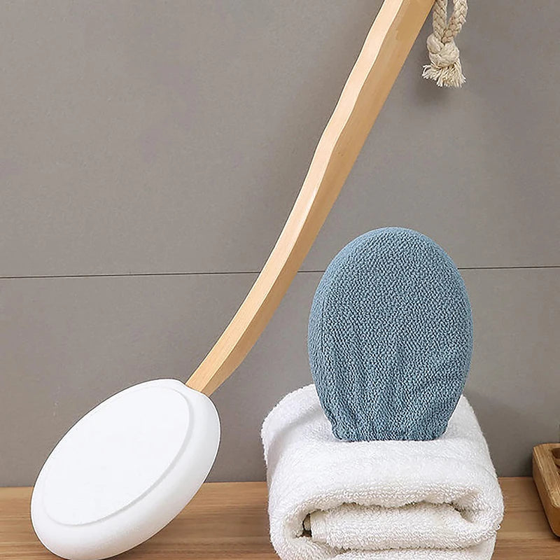 Shower Body Brush Scrubber Long Handle Multi-function Sunscreen Qme