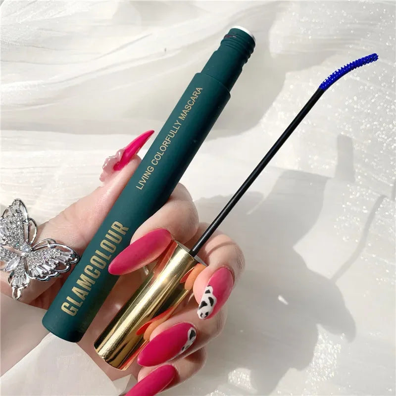 Magic Color Mascara Curl Eyelash Extension Thick Curling No Smudging Waterproof Lengthening Long Lasting Eyelash Makeup Tool Qme A-Blue04