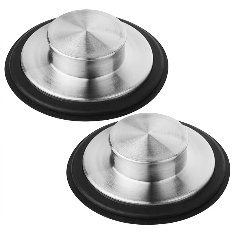 Kitchen sink drain plug cover, garbage disposal plug 3.34-inch drain plug, suitable for standard kitchen sink sizes of 3-1/2 in Qme 2pcs