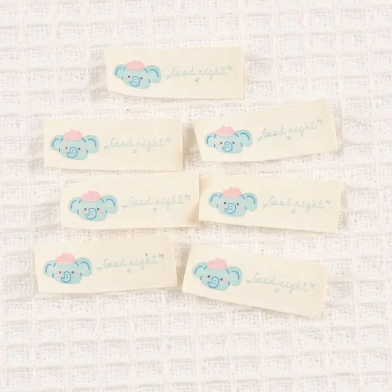 50pcs 15×40mm Mixed Cartoon Animals Pattern cotton Label Handmade DIY Clothing Shoe Bag Labels Artistic Decorations cp3807 Qme 15x40mm cp3807-5