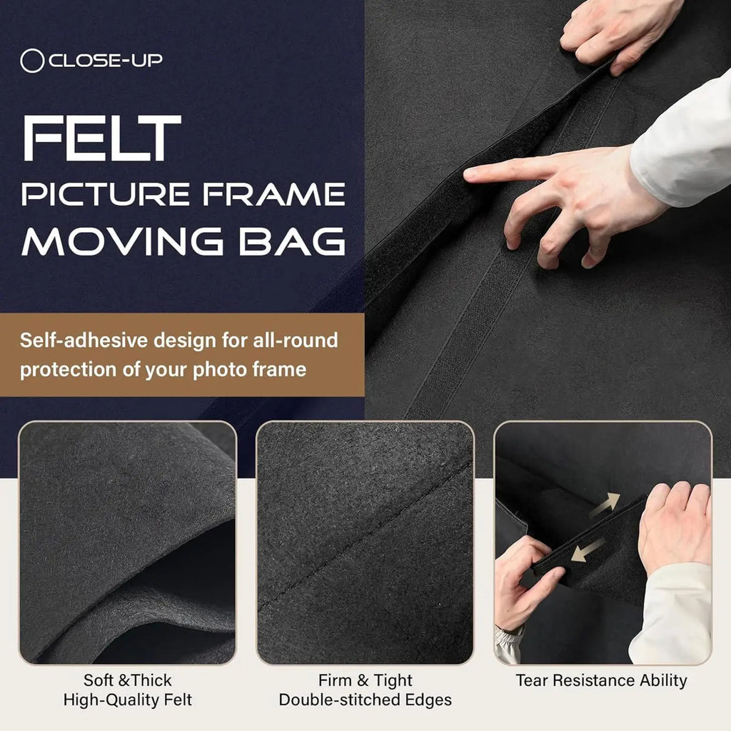 Picture Frame Moving Bags 2 Felt Reusable Mirror Wrap Canvas Painting Qme