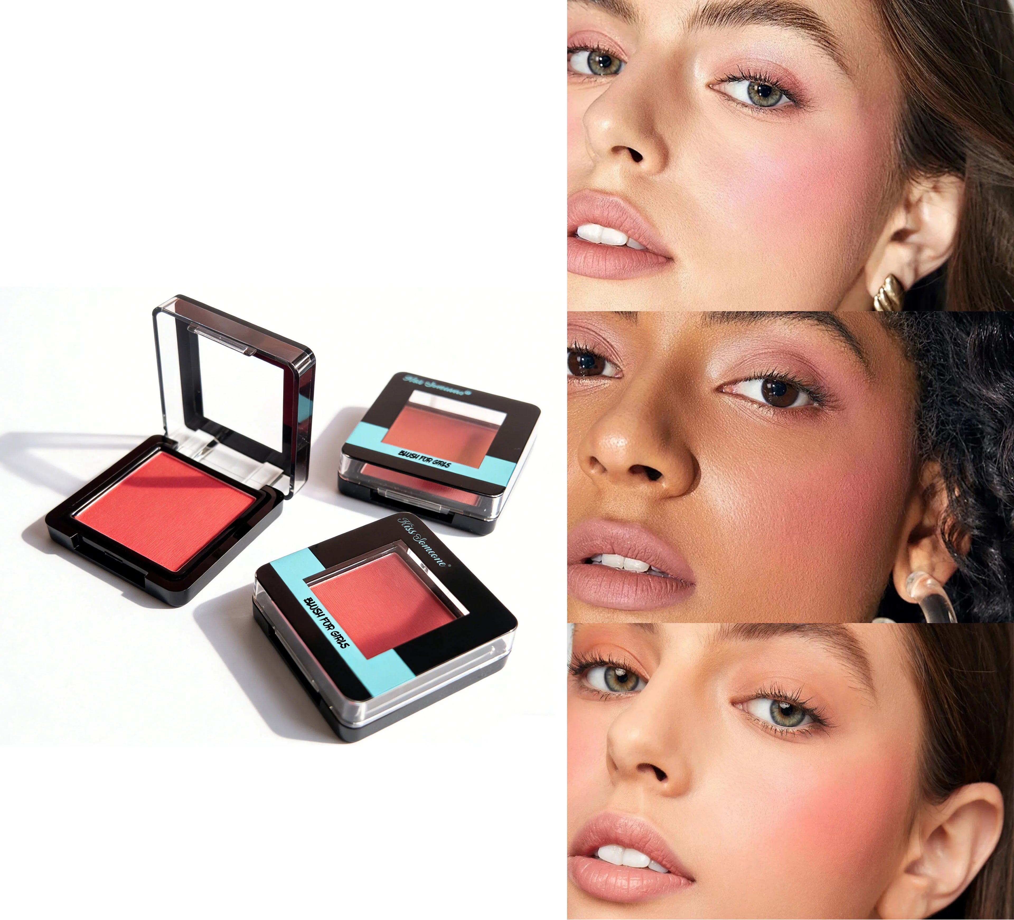 Blush for Cheeks, Matte Powder Blush Palette, Vegan, Cruelty-Free, High Pigment, Long Lasting, Buildable, Lightweight Qme