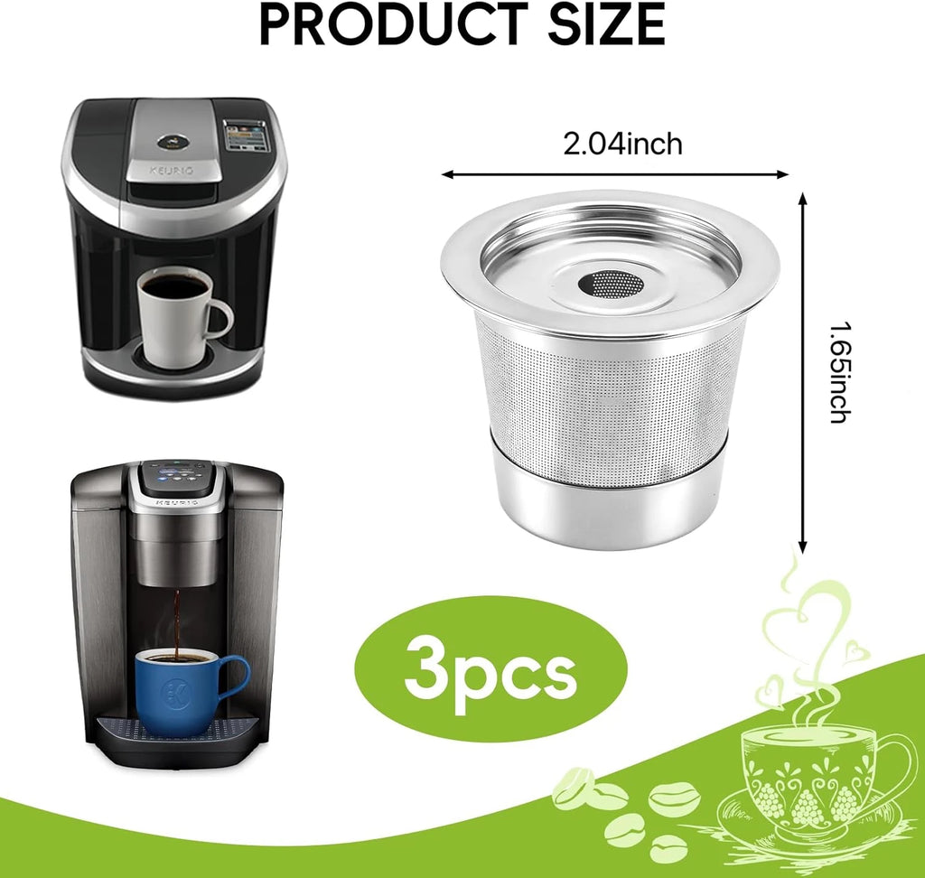 Reusable K Cups Keurig Coffee Machine SUS304 Stainless Steel Pods Qme
