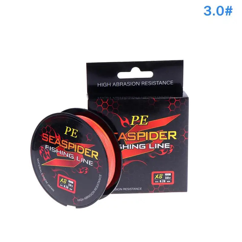 8 Strands 100M PE Braided Fishing Line Multifilament Lines Sea Wire Qme 3.0