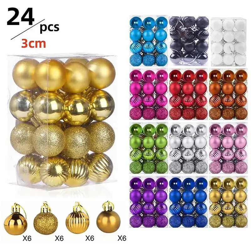 Waterproof Christmas Balls Fadeless Xmas Tree Hanging Ornaments Qme