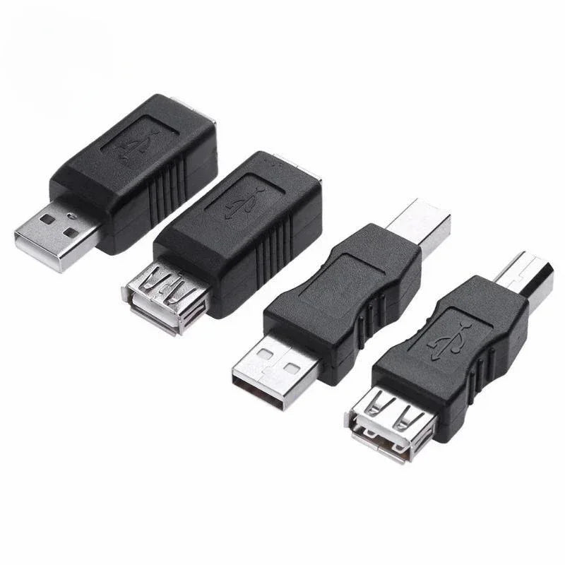 10PCS USB 2.0 A Male & A Female to B Female Printer Print Converter Adapter Connector USB 2.0 Port Retail wholesale Qme