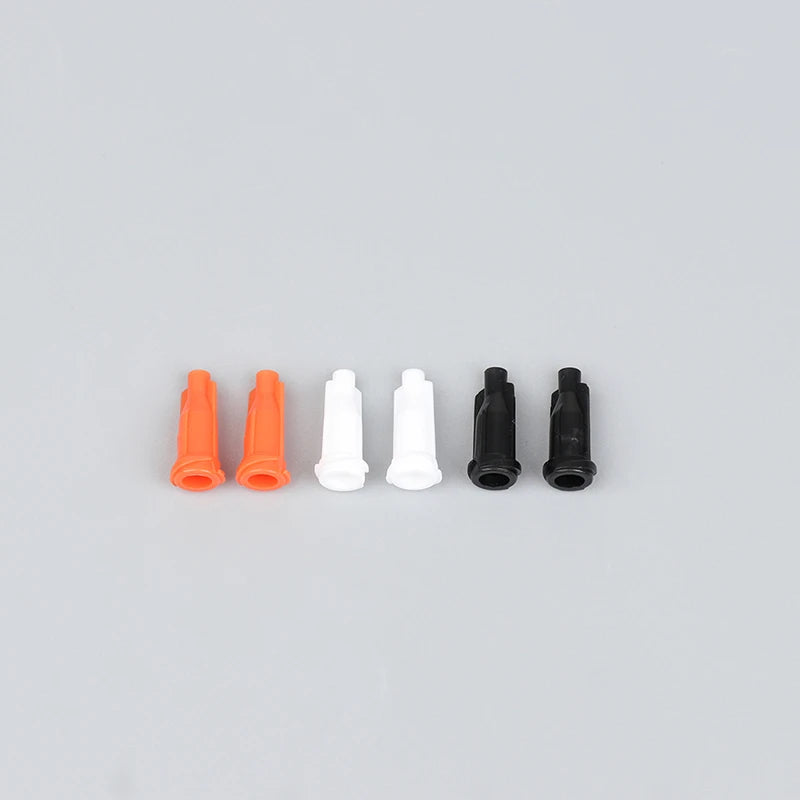 100Pcs Plastic Syringe Tips Caps Injector Dispenser Dispensing Needle Sealing Plug Standard Syringe Stop Caps Supplies Qme