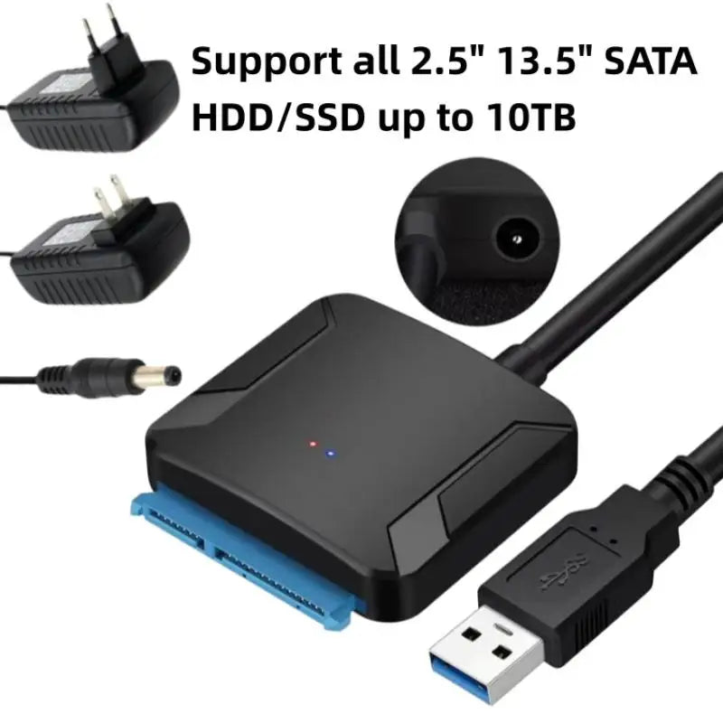 SATA USB 3 0 Adapter Cable 5 SSD HDD Hard Drive Disk Qme