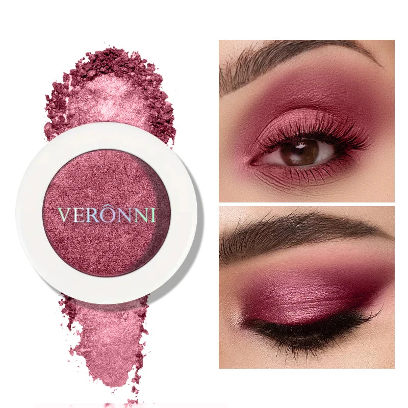 VERONNI Single Eyeshadow Matte Shimmer Glitter Pigment Waterproof Qme 115