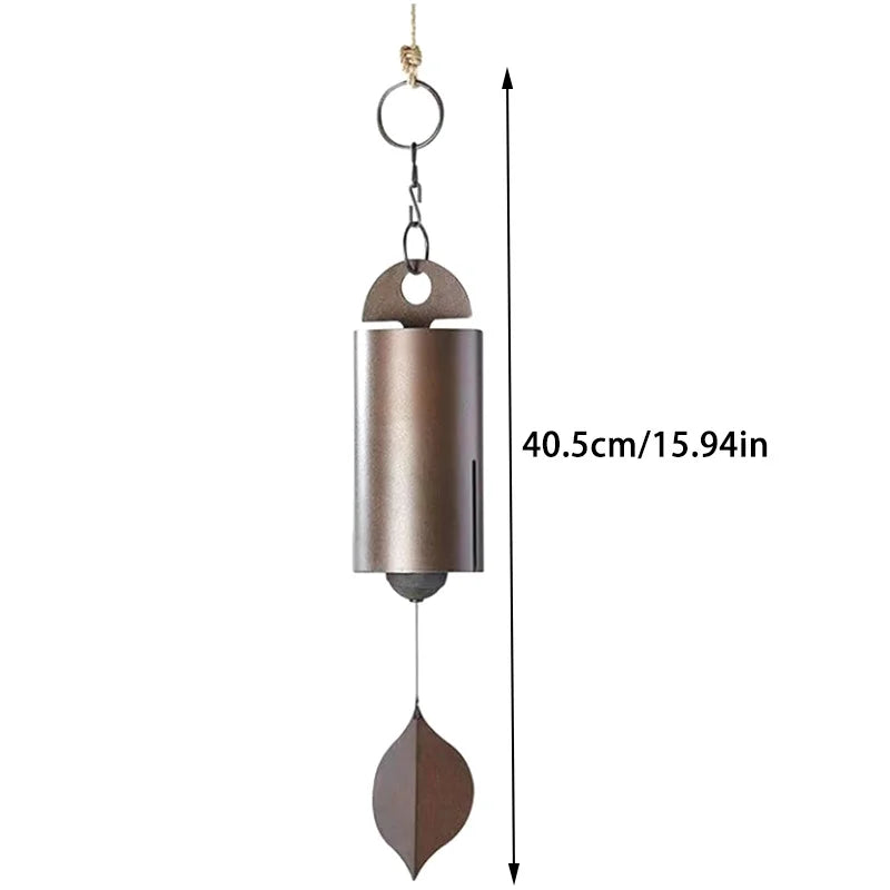 Vintage Metal Heroic Windbell Wind Chimes Deep Resonance Serenity Qme 40.5X6.0X40.5CM