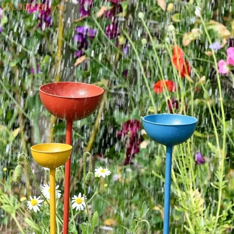 Outdoor Bird Bath Bowl 3 Metal Garden Stakes Raised Feeder Water Qme