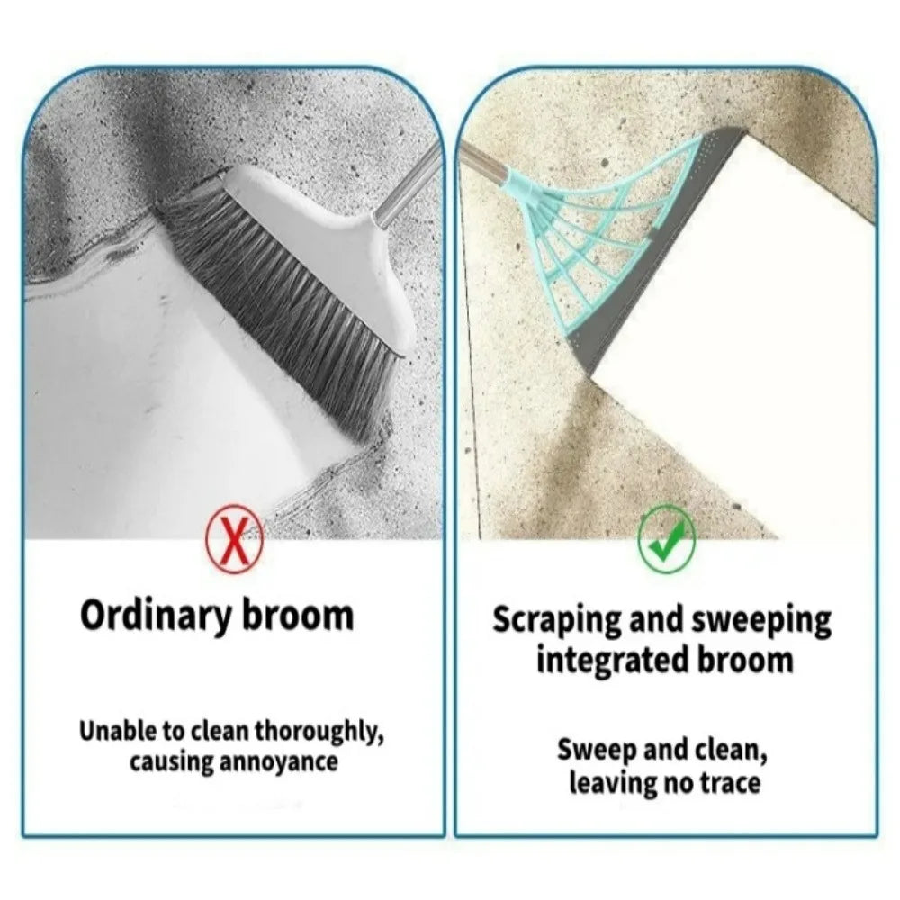 3pcs Silicone Floor Cleaning Broom Dust Removal with Out Sticking To Hair Squeegee Wiper Household Bathroom Floor Cleaning Tool Qme