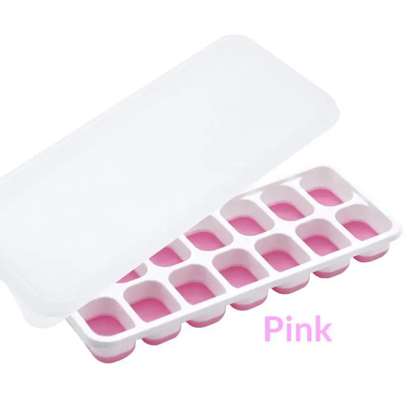 14 Grid Cube Tray Silicone Mold Square Maker Non-toxic Durable Bar Qme Pink