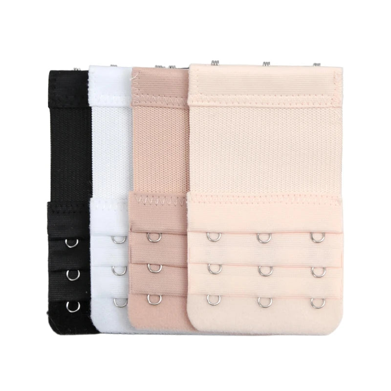 4 3 Rows Hook Extension Straps Elastic Strap Soft Comfortable Bra Qme MULTI One Size