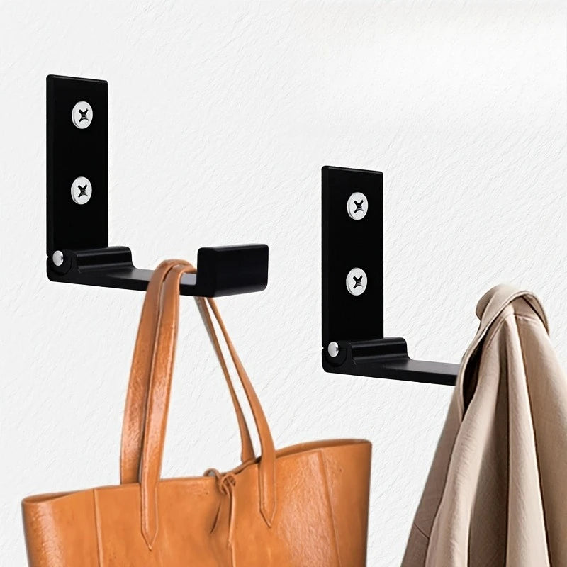 Folding Coat Hook,wall Hook For Hanging Outerwear Towels,heavy-duty Alloy Headphone Stand, Rust Proof Wall Mounted With Screws Qme