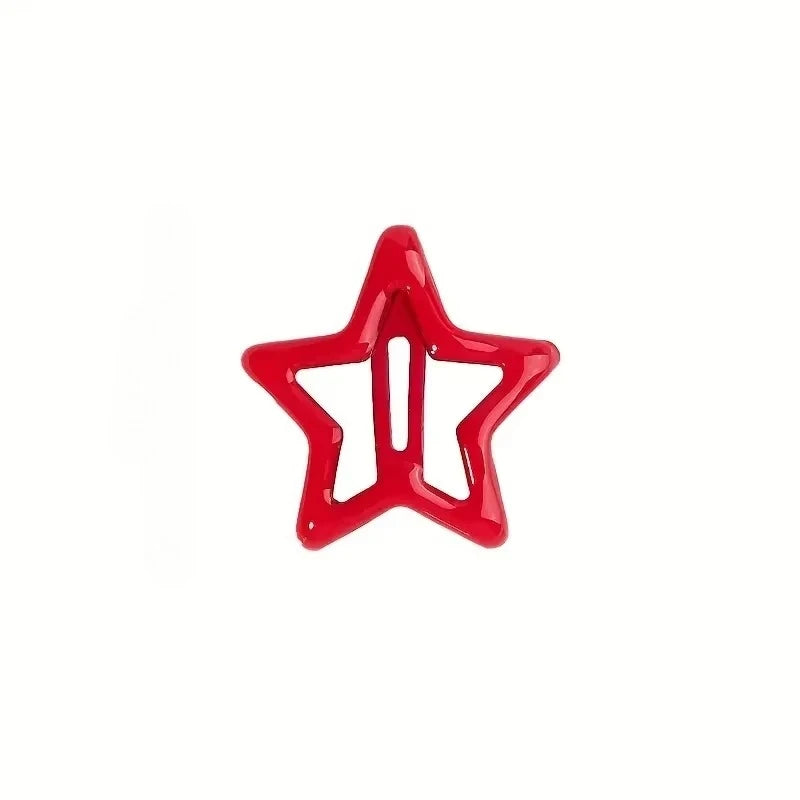 10/30/50pcs Colorful Star BB Hair Clips Girls Y2K Cute Star Barrettes Women Simple Metal Snap Clip Headdress Hair Jewelry Access Qme