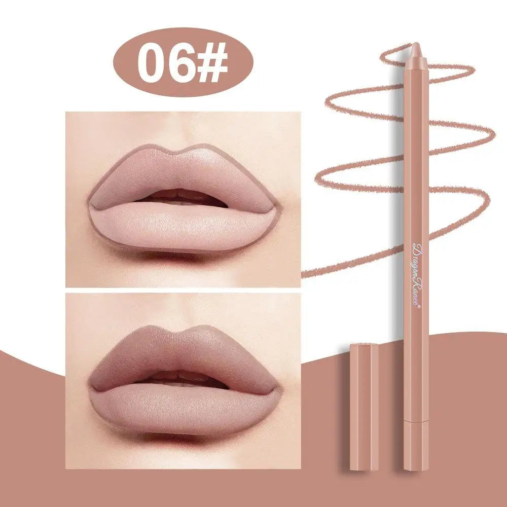 Velvet Brown Lip Liner Pencil Nude Matte Waterproof Non-stick Cup Cherry Red Lip Liner Lip Contour Pen Lipstick Makeup Qme 6