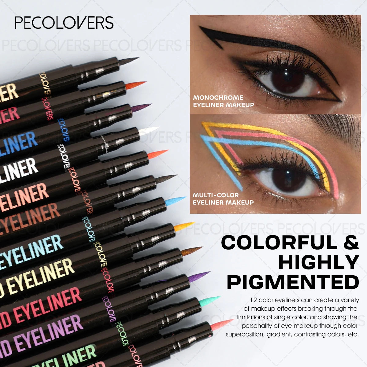 Liquid Colorful Eyeliner Rendering Pen Quick Drying Waterproof Qme