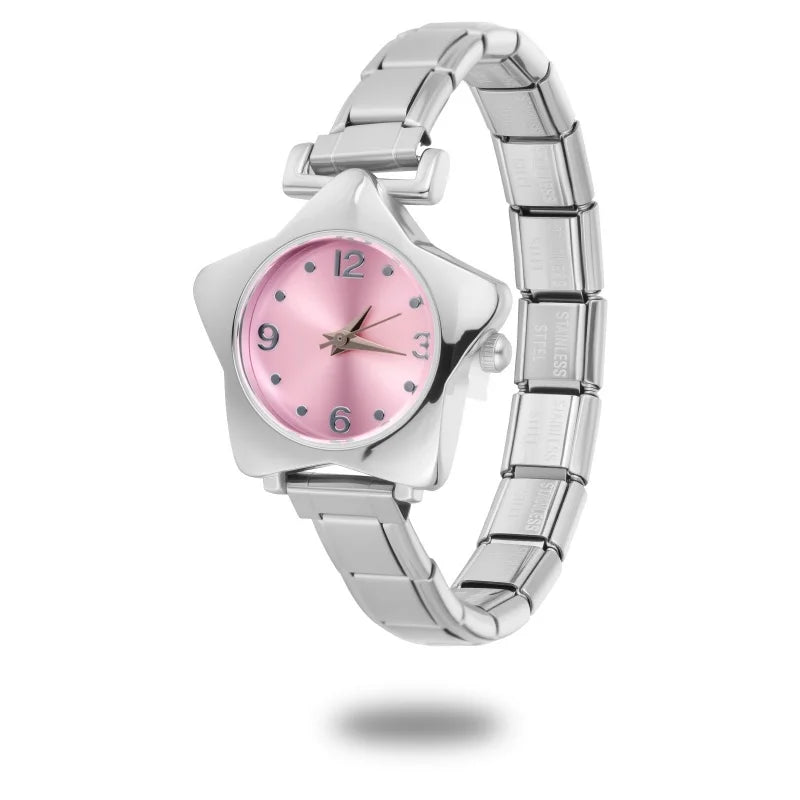 1 Piece Gold Retro Simple Men Women's Watch Stainless Steel Strap Watch Star Dial Casual Fashion Watch Suitable for Daily Wear Qme Style 20