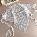 Vintage Boho Lace Trim Triangle Headscarf Multi-functional Qme A6