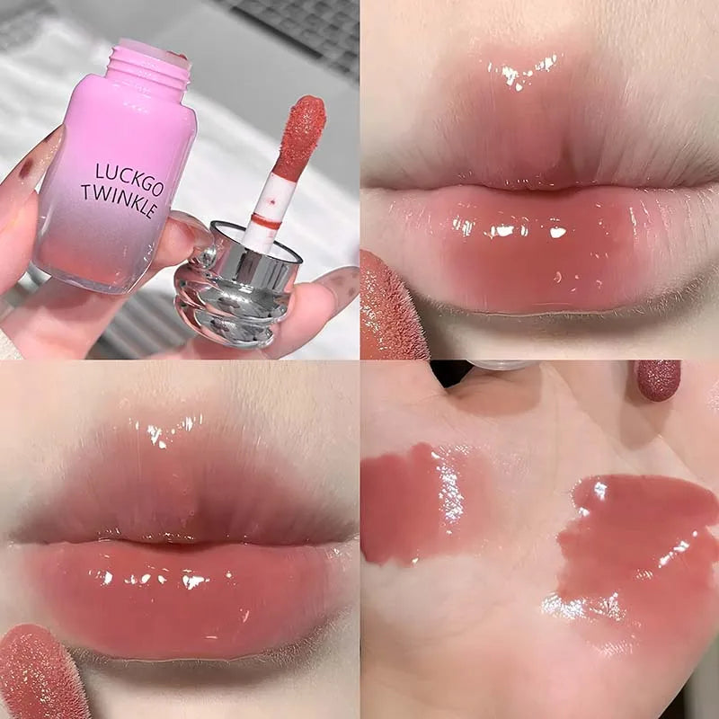 6-color Mirror Water Light Lip Glaze 6 Colors Highly Pigmented Stain Qme L13-02