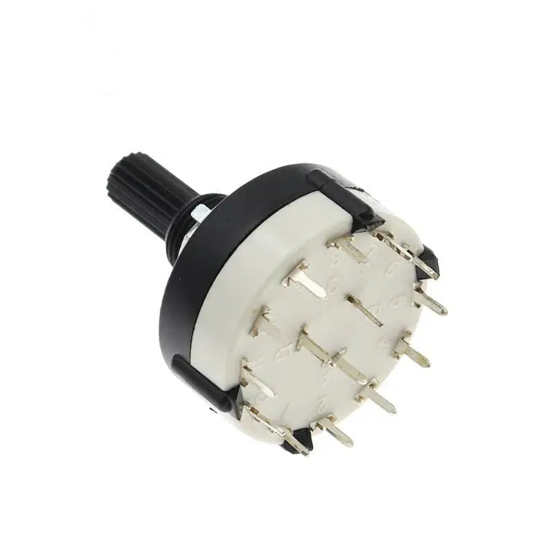 RS26 1/2/3/4 Pole Position 3/4/6/12 Selectable Band Rotary Channel Selector Switch Single Deck Rotary Switch Band Selector Qme 3 Pole 4