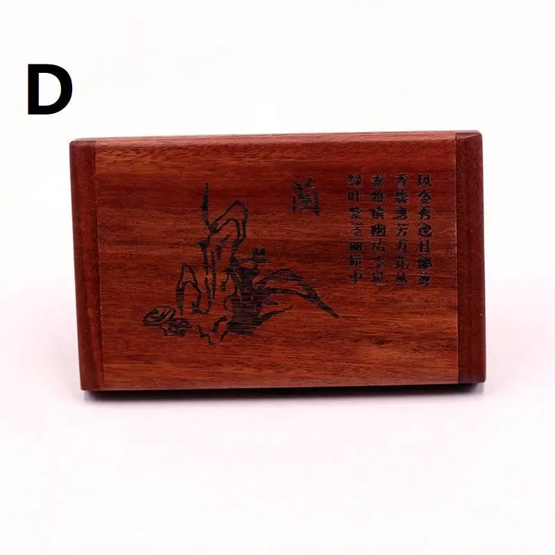 2-in-1 Wooden Comb Mirror Compact Red Sandalwood Folding Travel Home Qme D