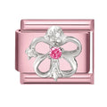 2025 Women Zircon Moon Pearl Stars Heart Butterfly Bow Pendant Italian Charm Links Fit 9mm Stainless Steel Bracelet DIY Making Qme Style 2