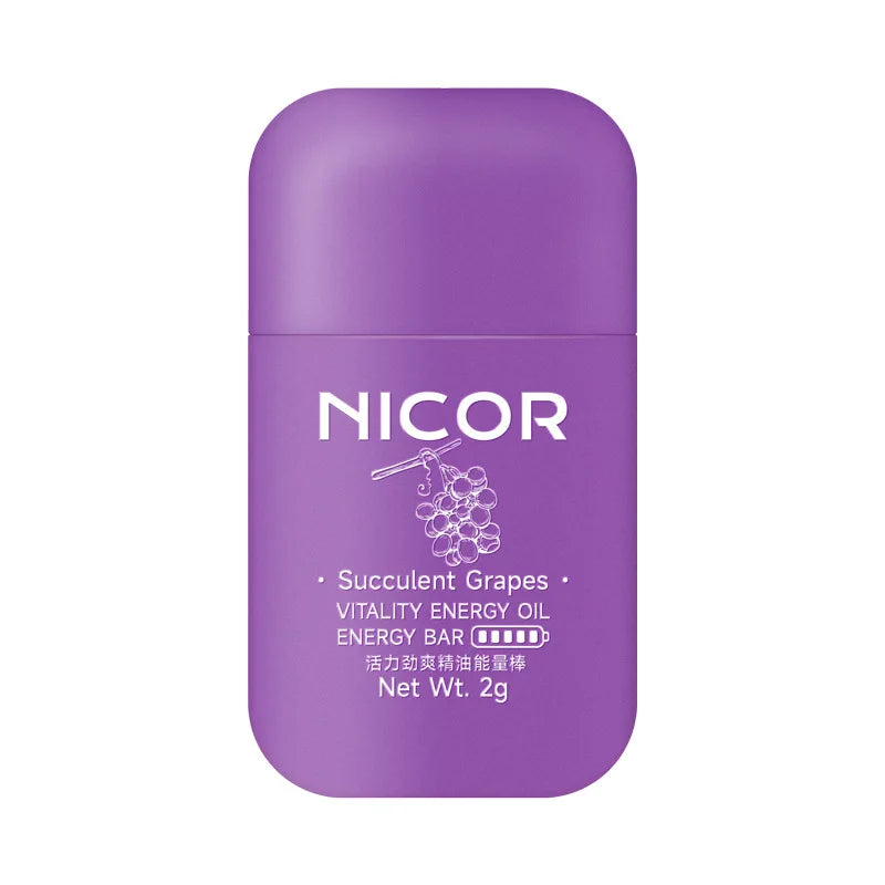 Nasal Inhalation Double-Hole Nasal Pass Feeling Sleepy Essential Balm Vitality Refreshing Essential Oil Energy Bar Nasal Pass Qme Succulent Grapes China Mainland
