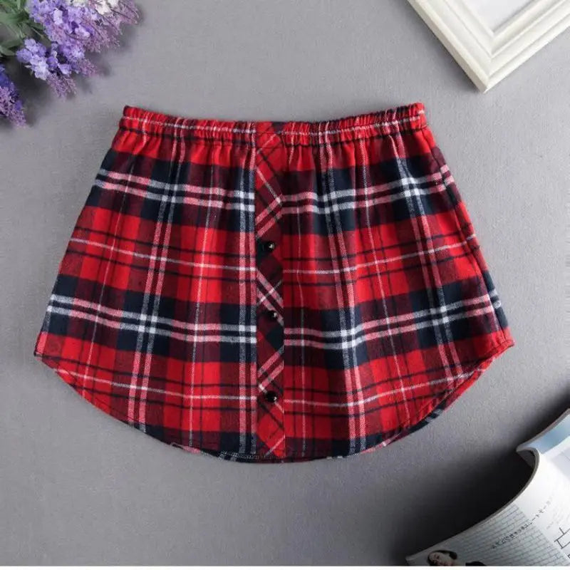 S-5XL Women Fake Shirt Hem Detachable Underskirt Irregular Skirt Tail Blouse Hem Extender Mini Skirt Layered Inner Layer Qme RD 5XL