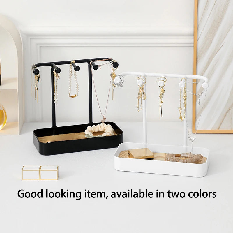 Jewelry Storage Rack Wooden Base Bracelet Rings Holder Fashion Qme