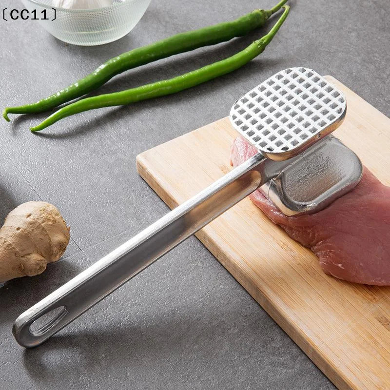 Duty Meat Mallet Stainless Steel Double-sided Tenderizer Tool Steak Qme
